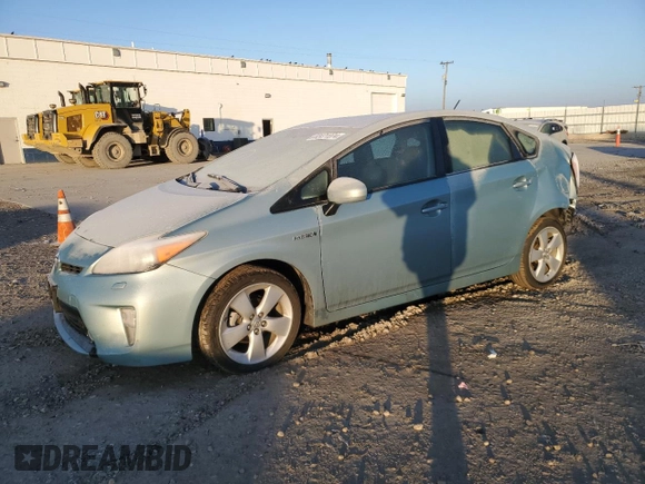 2013 Toyota Prius One with VIN JTDKN3DU1D5638047, listed as a Copart auction lot 50173925 with 0 mi miles and Salvage Title. Bid and sale history available at carsss.com. Image 1.
