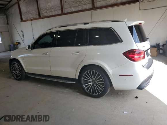2018 Mercedes-Benz GLS 63 AMG with VIN 4JGDF7FE9JB035729, listed as a Copart auction lot 63685195 with 89,958 mi miles and Salvage title. Bid and sale history available at DreamBid. Image 2.
