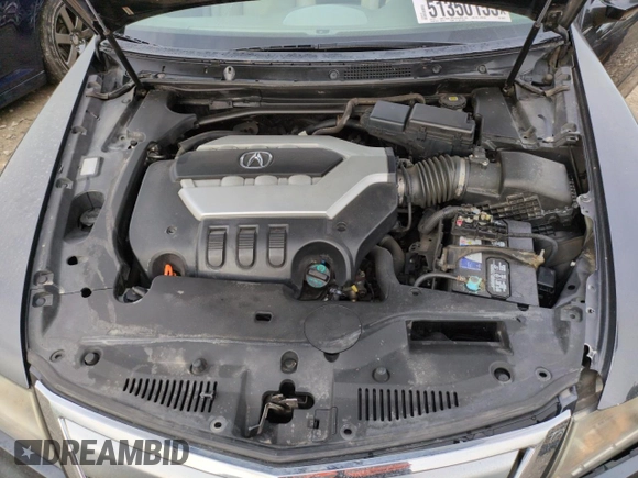 2011 Acura RL Technology with VIN JH4KB2F61BC000812, listed as a Copart auction lot 51350155 with 159,498 mi miles and Salvage Title. Bid and sale history available at DreamBid. Image 11.