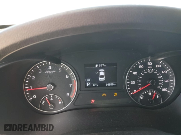 2020 Kia Optima LX with VIN 5XXGT4L34LG426831, listed as a Copart auction lot 52704855 with 88,359 mi miles and Salvage title. Bid and sale history available at DreamBid. Image 9.