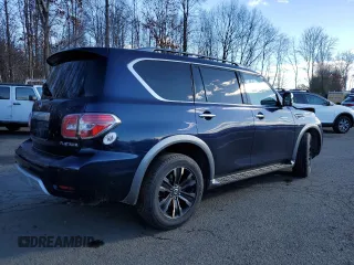2018 Nissan Armada Platinum with VIN JN8AY2NE0J9732269, listed as a Copart auction lot 84616674 with 89,443 mi miles and Salvage Title. Bid and sale history available at carsss.com. Image 3.
