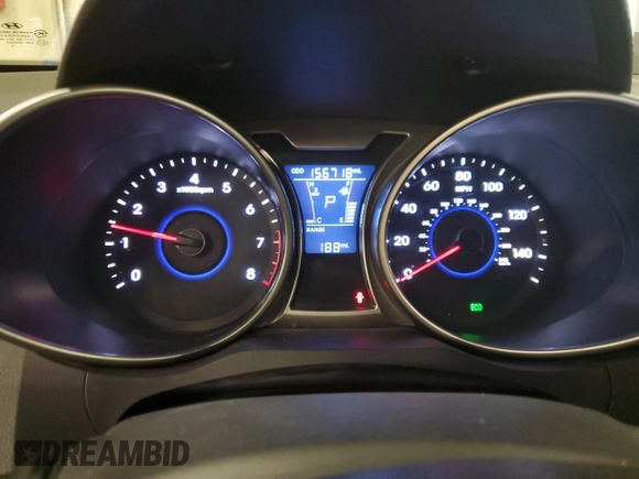 2014 Hyundai Veloster with VIN KMHTC6AD3EU212217, listed as a Copart auction lot 76396874 with 156,718 mi miles and Salvage Title. Bid and sale history available at carsss.com. Image 9.