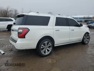 2020 Ford Expedition Max Platinum z VIN 1FMJK1MT5LEA75174, wystawiony jako Copart lot #85696414 z przebiegiem 111 278 mil mil oraz Szkoda całkowita • Salvage title. Historia ofert i sprzedaży dostępna na DreamBid. Obrazek 3.