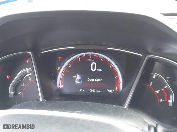 2019 Honda Civic Sedan Sport with VIN 19XFC2F8XKE015898, listed as a IAAI auction lot 41431062 with 108,071 mi miles. Bid and sale history available at carsss.com. Image 7.