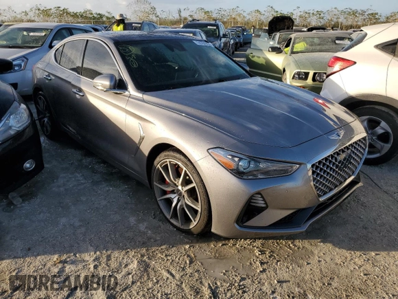 2021 Genesis G70 3.3T with VIN KMTG74LE1MU071782, listed as a Copart auction lot 74787954 with 41,759 mi miles and Non Repairable. Bid and sale history available at carsss.com. Image 4.