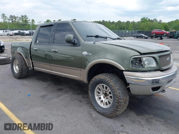 2002 Ford F-150 XLT with VIN 1FTRW08L42KE05595, listed as a IAAI auction lot 42108052 with 1 mi miles. Bid and sale history available at carsss.com. Image 1.