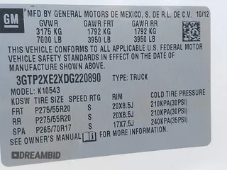 2013 GMC Sierra 1500 Denali z VIN 3GTP2XE2XDG220890, wystawiony jako IAAI lot #42107852 z przebiegiem 159 876 mil mil oraz . Historia ofert i sprzedaży dostępna na DreamBid. Obrazek 9.