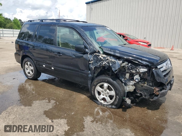 2006 Honda Pilot EX-L with VIN 2HKYF18536H554183, listed as a Copart auction lot 54327565 with 260,871 mi miles and Salvage Title. Bid and sale history available at DreamBid. Image 4.
