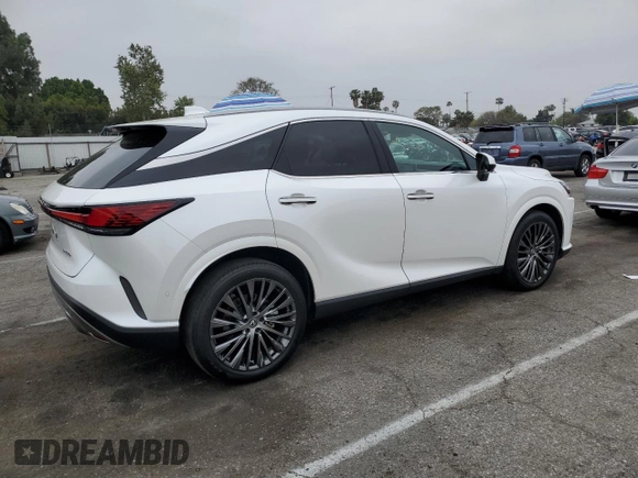 2023 Lexus RX 350 with VIN 2T2BAMBA0PC013734, listed as a Copart auction lot 55179335 with 22,314 mi miles and Salvage title. Bid and sale history available at DreamBid. Image 3.