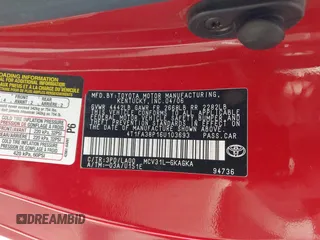 2006 Toyota Solara SE z VIN 4T1FA38P16U103693, wystawiony jako IAAI lot #42333710 z przebiegiem 150 785 mil mil oraz . Historia ofert i sprzedaży dostępna na DreamBid. Obrazek 9.