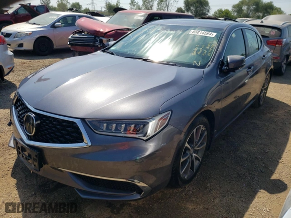 2018 Acura TLX with VIN 19UUB3F3XJA003225, listed as a Copart auction lot 68814594 with 48,547 mi miles and Salvage Title. Bid and sale history available at carsss.com. Image 1.