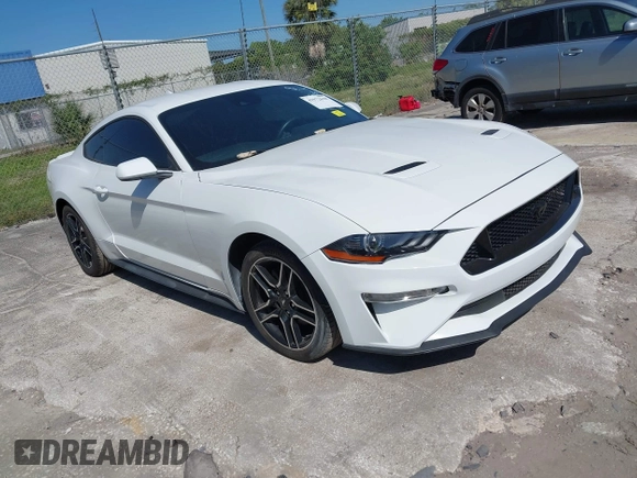 2021 Ford Mustang EcoBoost with VIN 1FA6P8TH6M5115299, listed as a IAAI auction lot 41972638 with 43,188 mi miles. Bid and sale history available at carsss.com. Image 1.