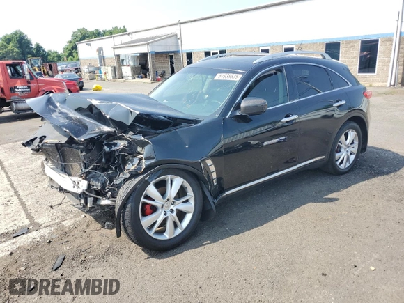 2013 Infiniti FX z VIN JN8CS1MW3DM170755, wystawiony jako Copart lot #61938535 z przebiegiem Nie podano mil oraz Szkoda całkowita • Salvage title. Historia ofert i sprzedaży dostępna na DreamBid. Obrazek 1.