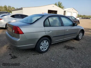 2003 Honda Civic DX with VIN 2HGES16493H930822, listed as a Copart auction lot 68539654 with 203,764 mi miles and Clean Title. Bid and sale history available at carsss.com. Image 3.