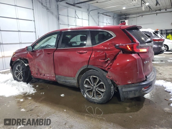 2022 Honda CR-V EX with VIN 2HKRW2H59NH667306, listed as a Copart auction lot 44600885 with 31,646 mi miles and Salvage Title. Bid and sale history available at carsss.com. Image 2.