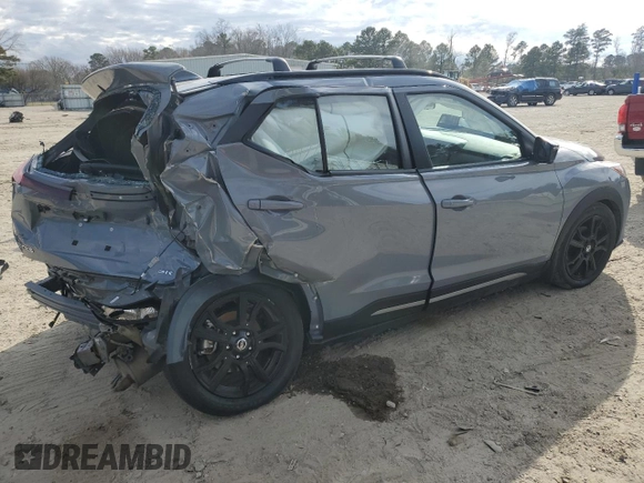 2021 Nissan Kicks SR with VIN 3N1CP5DV1ML517170, listed as a Copart auction lot 48242955 with 24,957 mi miles and Salvage Title. Bid and sale history available at carsss.com. Image 3.