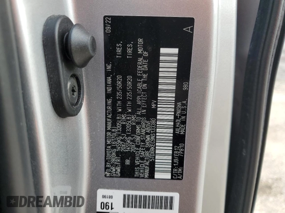 2022 Toyota Sienna XSE with VIN 5TDXRKEC9NS133380, listed as a Copart auction lot 43124635 with 31,600 mi miles and Non repairable. Bid and sale history available at DreamBid. Image 15.