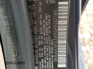 2005 BMW 3 Series 330xi with VIN WBAEW53495PN37185, listed as a Copart auction lot 56757665 with 123,515 mi miles and Salvage title. Bid and sale history available at DreamBid. Image 12.