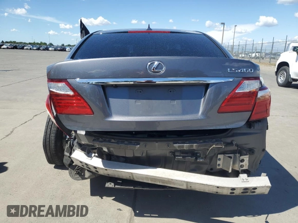 2012 Lexus LS 460 with VIN JTHBL5EF0C5109106, listed as a Copart auction lot 56967365 with Not provided miles and Salvage title. Bid and sale history available at DreamBid. Image 6.