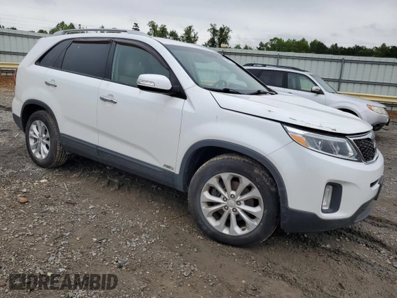 2014 Kia Sorento EX with VIN 5XYKUDA79EG445743, listed as a Copart auction lot 58472615 with 110,019 mi miles and Salvage title. Bid and sale history available at DreamBid. Image 4.