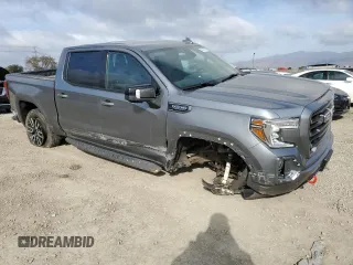 2021 GMC Sierra 1500 AT4 with VIN 1GTP9EED8MZ447240, listed as a Copart auction lot 47469775 with 58,807 mi miles and Salvage Title. Bid and sale history available at carsss.com. Image 4.