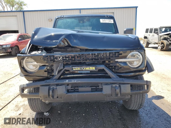 2022 Ford Bronco with VIN 1FMDE5BH7NLB14159, listed as a Copart auction lot 54911305 with 20,539 mi miles and Salvage title. Bid and sale history available at DreamBid. Image 5.