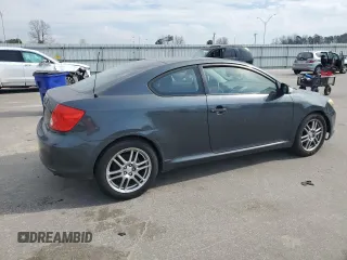 2005 Scion tC with VIN JTKDE177450057703, listed as a Copart auction lot 46842755 with 190,486 mi miles and Salvage Title. Bid and sale history available at carsss.com. Image 3.