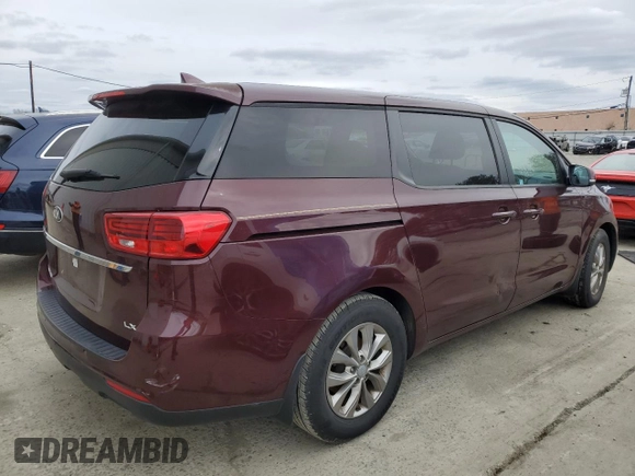 2019 Kia Sedona EX with VIN KNDMB5C17K6543326, listed as a Copart auction lot 46068965 with 76,410 mi miles and Salvage Title. Bid and sale history available at carsss.com. Image 3.