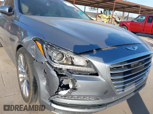 2015 Hyundai Genesis 5.0L with VIN KMHGN4JF1FU096051, listed as a IAAI auction lot 41771204 with 74,038 mi miles. Bid and sale history available at carsss.com. Image 6.