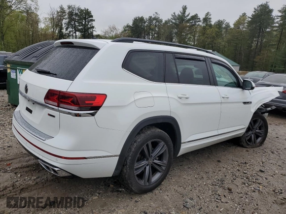 2021 Volkswagen Atlas SE with VIN 1V2RR2CA3MC609521, listed as a Copart auction lot 55945695 with 38,874 mi miles and Salvage title. Bid and sale history available at DreamBid. Image 3.