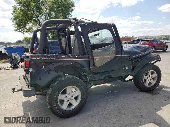 1995 Jeep Wrangler S with VIN 1J4FY19P4SP288991, listed as a Copart auction lot 48858575 with 138,821 mi miles and Salvage Title. Bid and sale history available at carsss.com. Image 3.