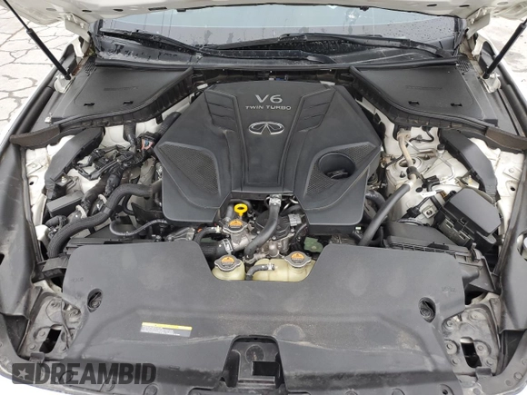 2019 Infiniti Q50 Red Sport 400 with VIN JN1FV7AP4KM760088, listed as a Copart auction lot 56147365 with 106,541 mi miles and Salvage title. Bid and sale history available at DreamBid. Image 11.