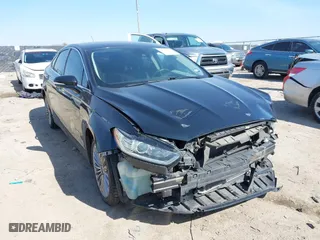 2014 Ford Fusion Titanium Hybrid with VIN 3FA6P0RU9ER111834, listed as a IAAI auction lot 41570337 with 121,099 mi miles. Bid and sale history available at carsss.com. Image 1.
