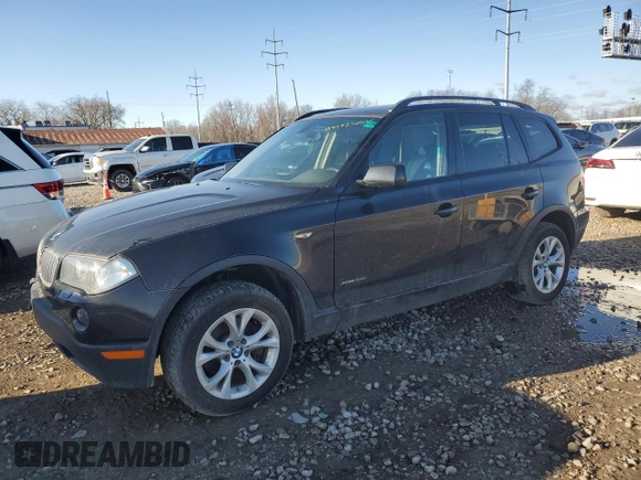 2009 BMW X3 xDrive30i with VIN WBXPC93479WJ28306, listed as a Copart auction lot 48782165 with 103,011 mi miles and Salvage Title. Bid and sale history available at carsss.com. Image 1.
