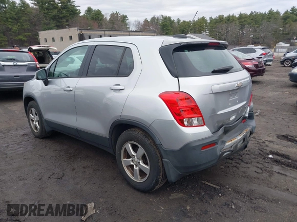 2015 Chevrolet Trax LS with VIN KL7CJPSBXFB061108, listed as a IAAI auction lot 42011714 with 160,654 mi miles and . Bid and sale history available at DreamBid. Image 3.