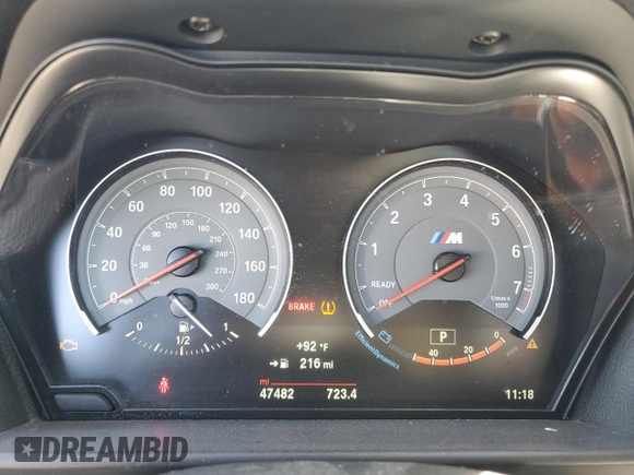 2017 BMW M2 with VIN WBS1H9C50HV786480, listed as a Copart auction lot 70715923 with 47,482 mi miles. Bid and sale history available at carsss.com. Image 9.