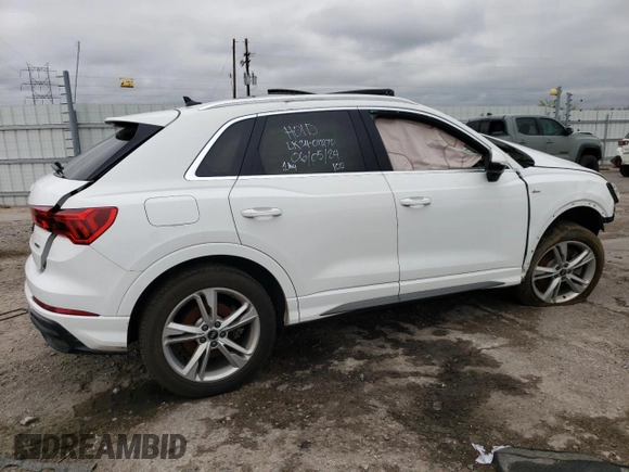 2022 Audi Q3 S line Premium Plus with VIN WA1EECF32N1030039, listed as a Copart auction lot 54728825 with Not provided miles and Salvage title. Bid and sale history available at DreamBid. Image 3.