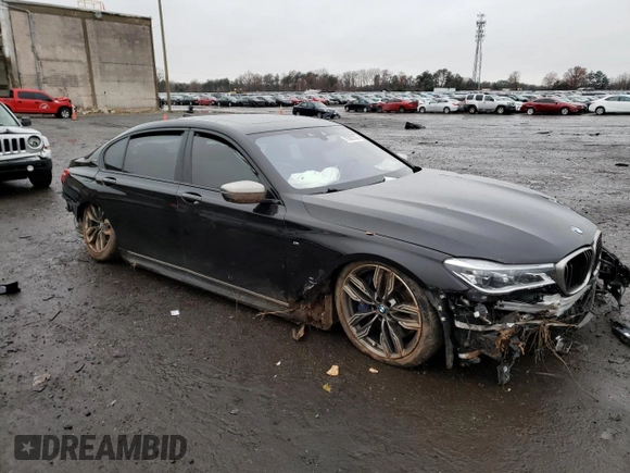 2018 BMW 7 Series M760i xDrive with VIN WBA7H6C58JG614544, listed as a Copart auction lot 70382702 with 0 mi miles. Bid and sale history available at carsss.com. Image 4.