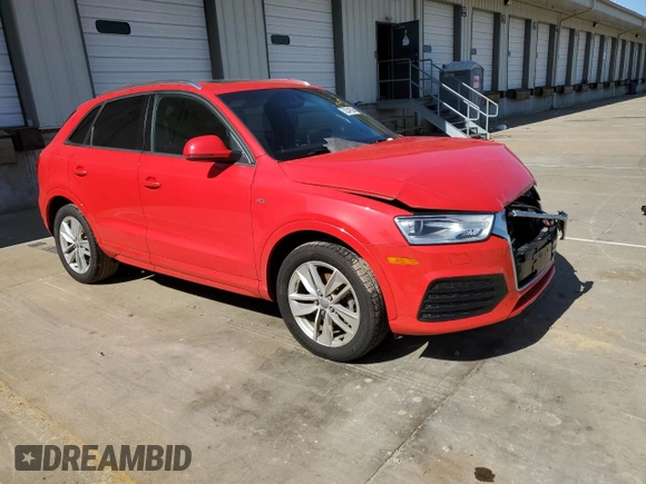 2018 Audi Q3 Premium with VIN WA1ECCFS7JR030191, listed as a Copart auction lot 52541035 with 82,903 mi miles and Salvage title. Bid and sale history available at DreamBid. Image 4.