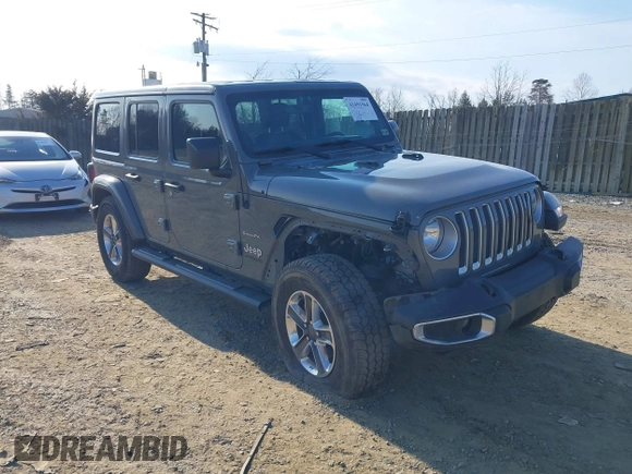 2018 Jeep Wrangler Unlimited Sahara with VIN 1C4HJXEN9JW303094, listed as a IAAI auction lot 41491564 with 66,128 mi miles and . Bid and sale history available at DreamBid. Image 1.