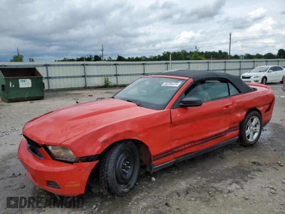 2012 Ford Mustang V6 with VIN 1ZVBP8EMXC5257153, listed as a Copart auction lot 58206405 with 188,460 mi miles and Salvage title. Bid and sale history available at DreamBid. Image 1.