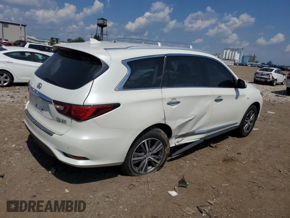 2020 Infiniti QX60 Luxe with VIN 5N1DL0MM9LC540130, listed as a Copart auction lot 62418605 with 62,913 mi miles and Salvage title. Bid and sale history available at DreamBid. Image 3.