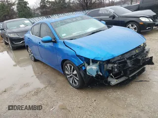 2020 Nissan Sentra SV with VIN 3N1AB8CV1LY233015, listed as a IAAI auction lot 41935081 with 95,842 mi miles and . Bid and sale history available at DreamBid. Image 1.
