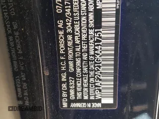 2016 Porsche Cayenne Diesel with VIN WP1AF2A21GKA41751, listed as a Copart auction lot 79613994 with 152,702 mi miles and Salvage title. Bid and sale history available at DreamBid. Image 13.