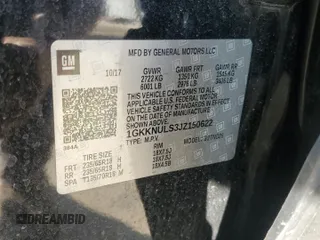 2018 GMC Acadia SLT with VIN 1GKKNULS3JZ150622, listed as a Copart auction lot 57649125 with 87,908 mi miles and Salvage title. Bid and sale history available at DreamBid. Image 13.