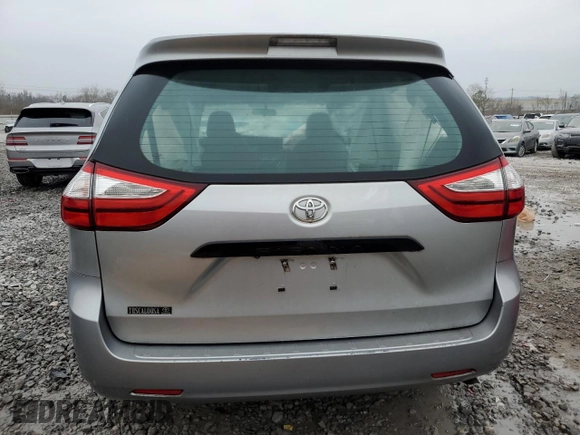 2017 Toyota Sienna L with VIN 5TDZZ3DC0HS887658, listed as a Copart auction lot 44546325 with 56,635 mi miles and Salvage Title. Bid and sale history available at DreamBid. Image 6.