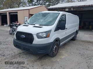 2023 Ford Transit Cargo with VIN 1FTBR1Y85PKA34934, listed as a IAAI auction lot 41768055 with 47,840 mi miles and . Bid and sale history available at DreamBid. Image 18.