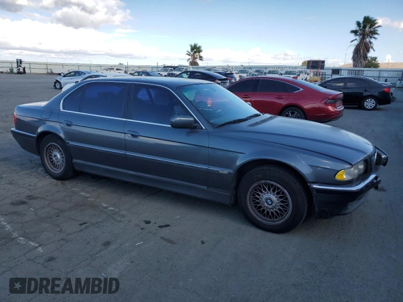 2001 BMW 7 Series 740iL with VIN WBAGH83491DP27388, listed as a Copart auction lot 78287314 with 31,045 mi miles and Salvage Title. Bid and sale history available at carsss.com. Image 4.