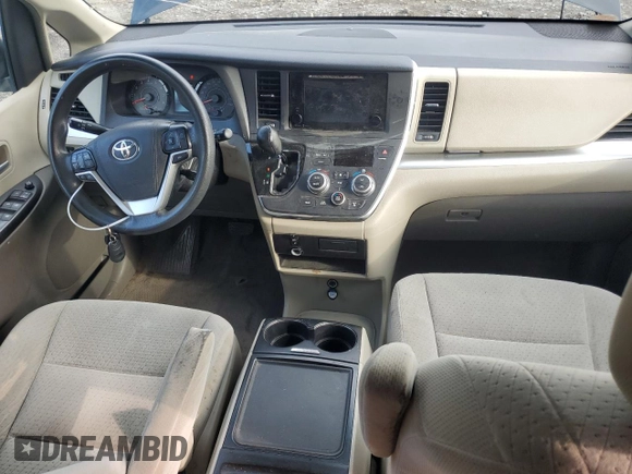 2015 Toyota Sienna LE AAS with VIN 5TDKK3DC2FS568474, listed as a Copart auction lot 64346825 with 77,813 mi miles and Clean title. Bid and sale history available at DreamBid. Image 8.