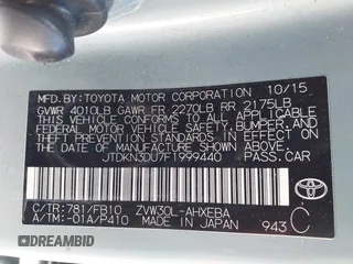 2015 Toyota Prius Four with VIN JTDKN3DU7F1999440, listed as a IAAI auction lot 41614435 with 178,969 mi miles. Bid and sale history available at carsss.com. Image 9.